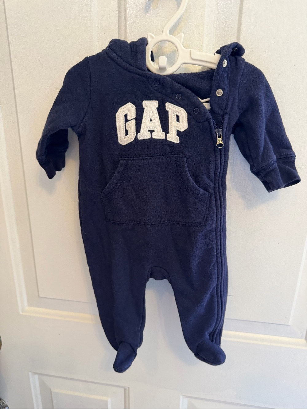 GAP Navy Hooded Footed One-Piece